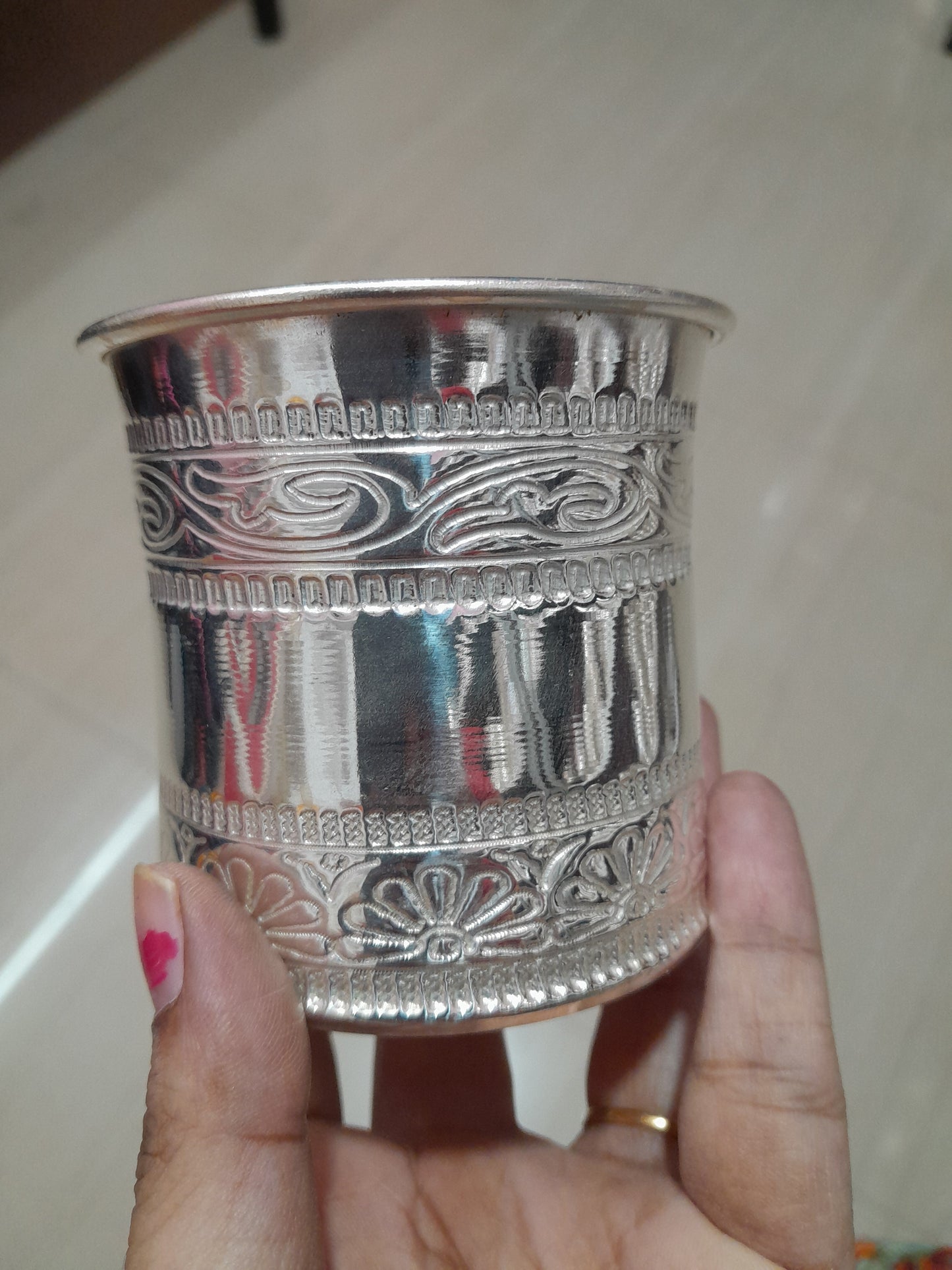 Nakshi design Panchpatra set