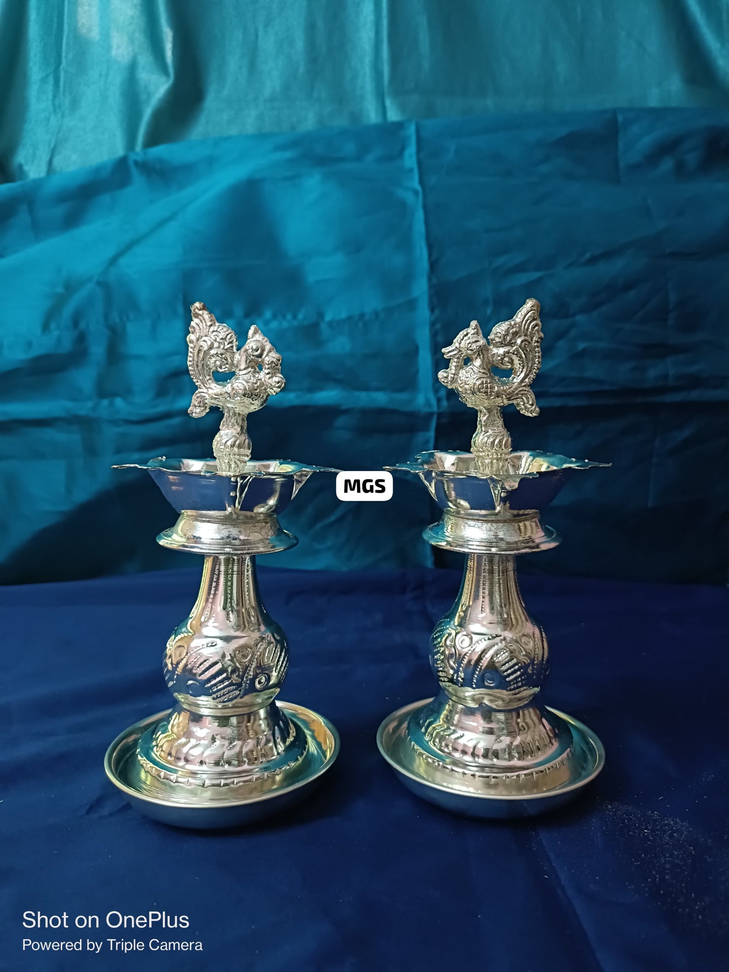 Designer diyas with Plates