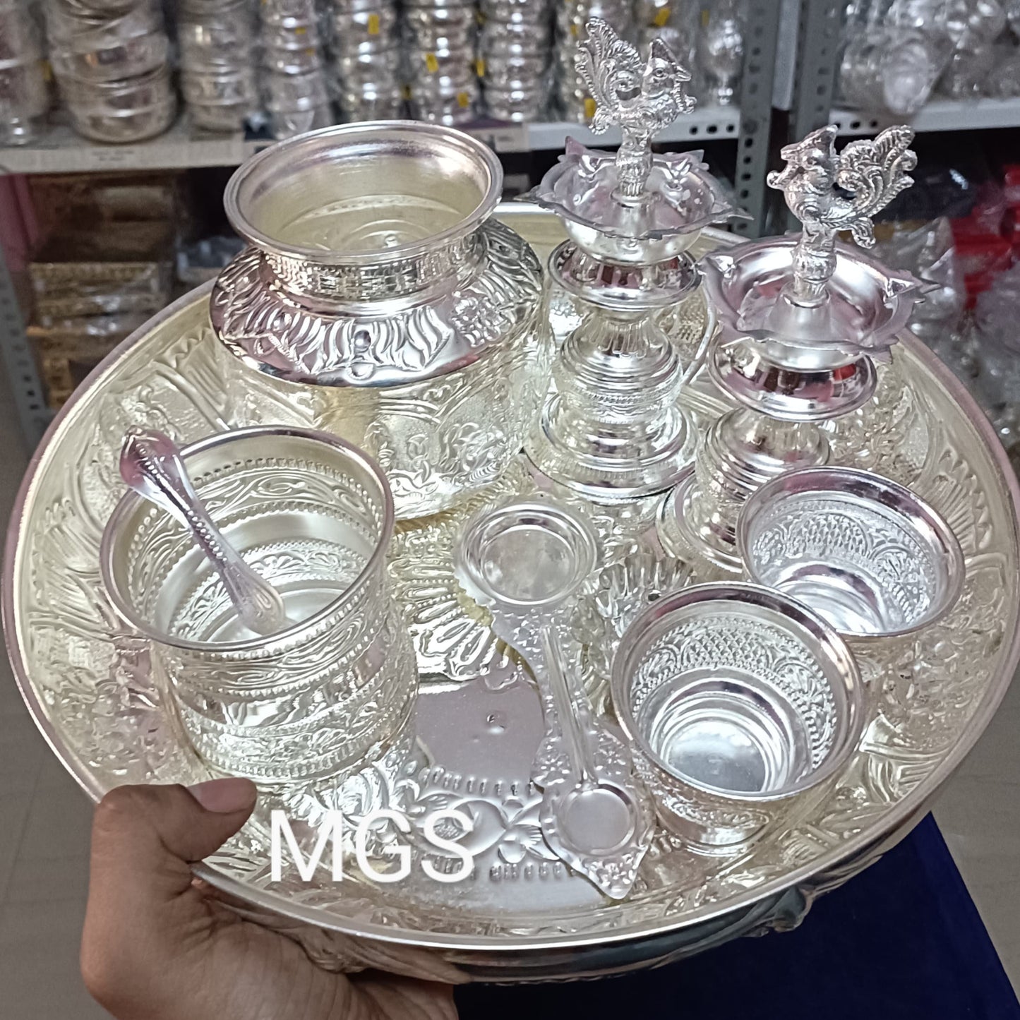 Heavy designer Pooja set