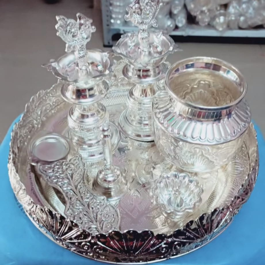 Pooja set with Antique Harathi