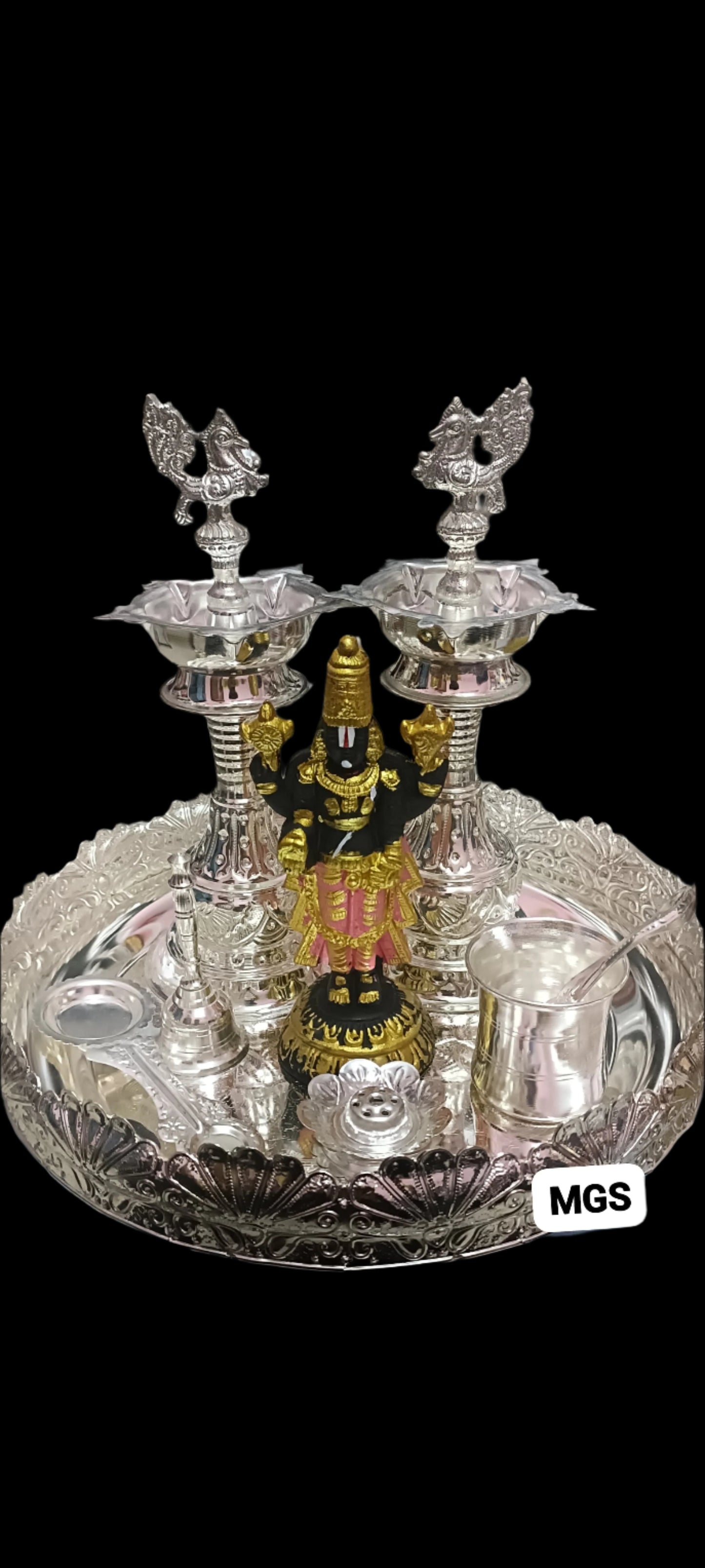 Pooja set with lord Balaji idol