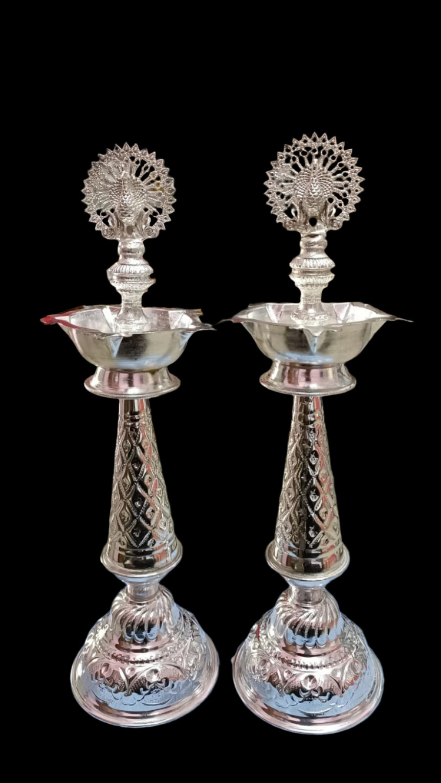 Full Peacock feather diyas- MGS Exclusives