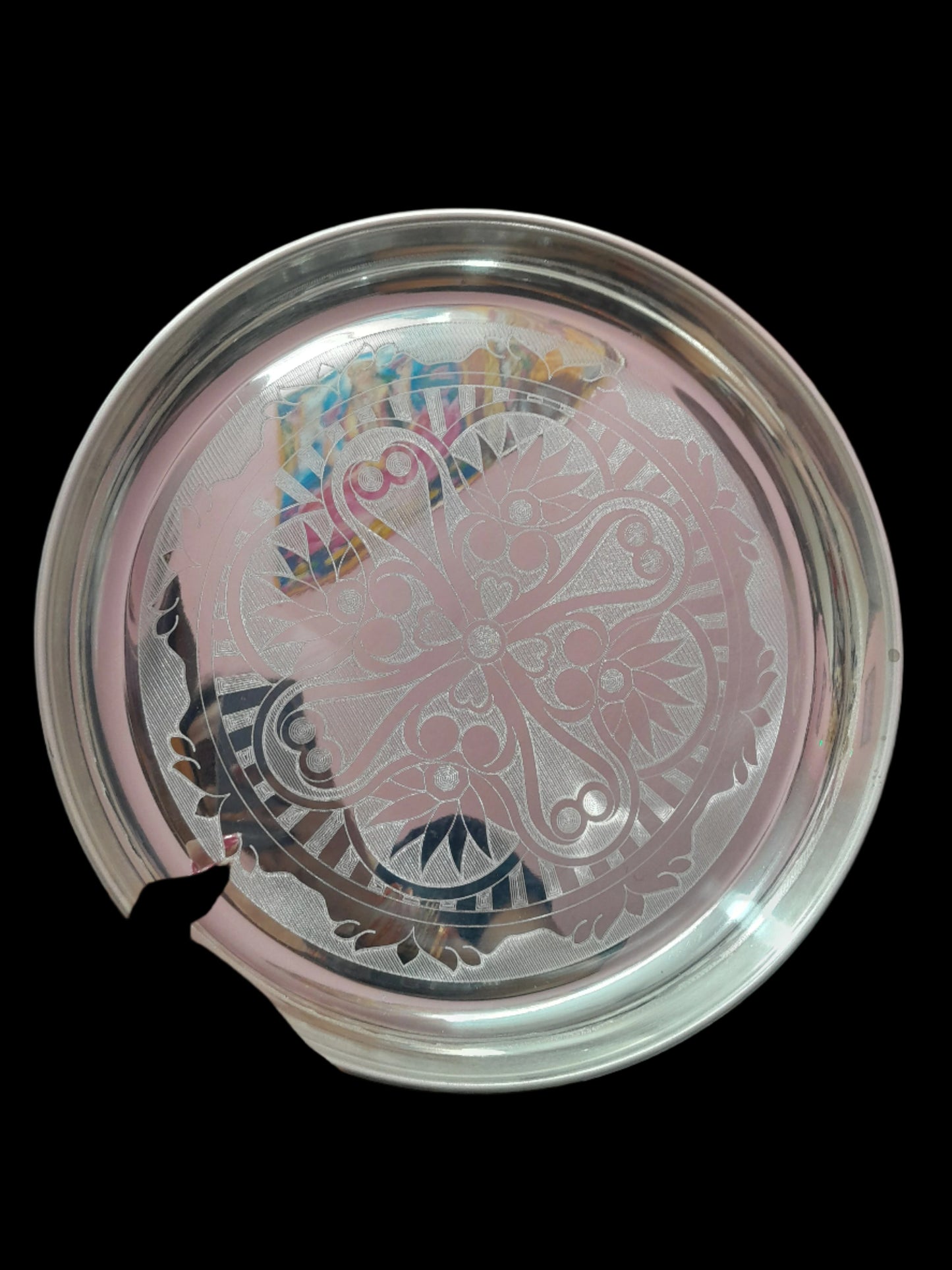 Traditional Silver design Plate