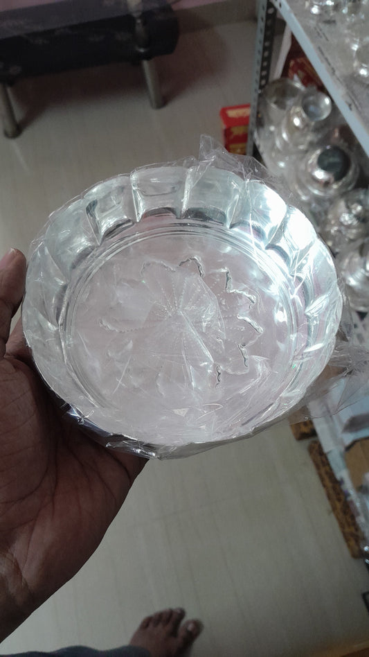 Flower plate heavy with legs-6inch