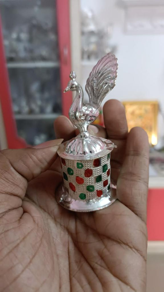 Peacock kumkum dibbi