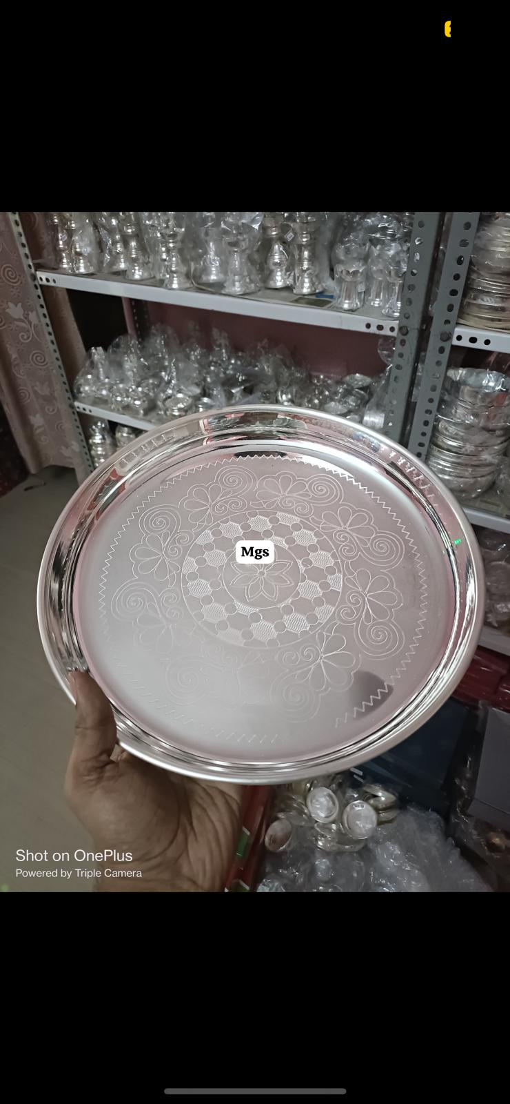 Traditional Silver design Plate