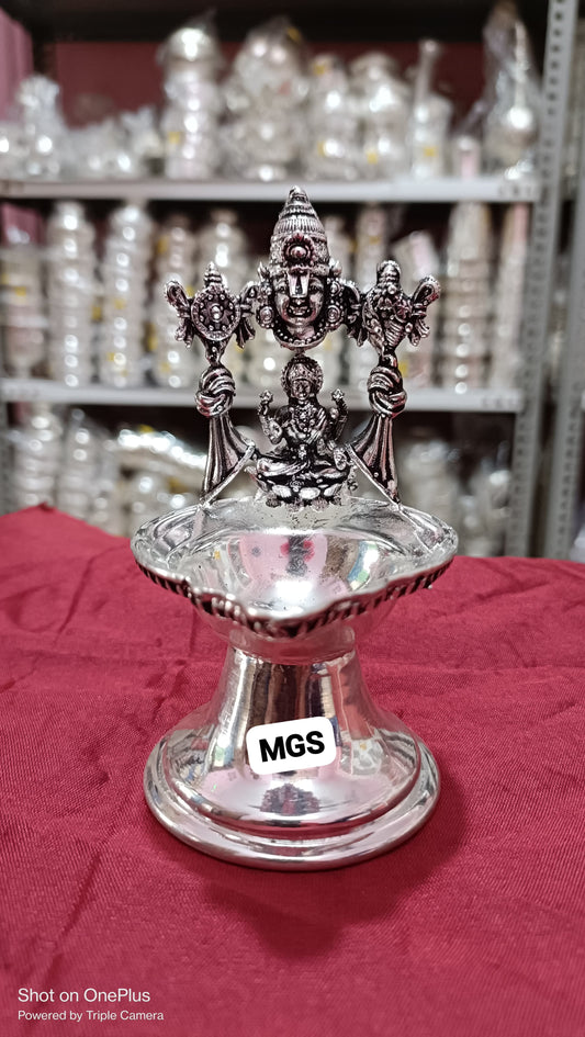 Balaji with Lakshmi Diya-4.5inch