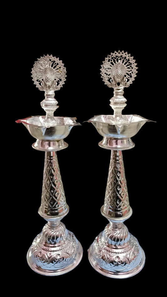 Full Peacock feather diyas- MGS Exclusives