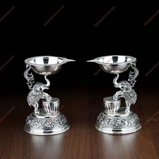 Antique Elephant diyas-MGS Exclusives