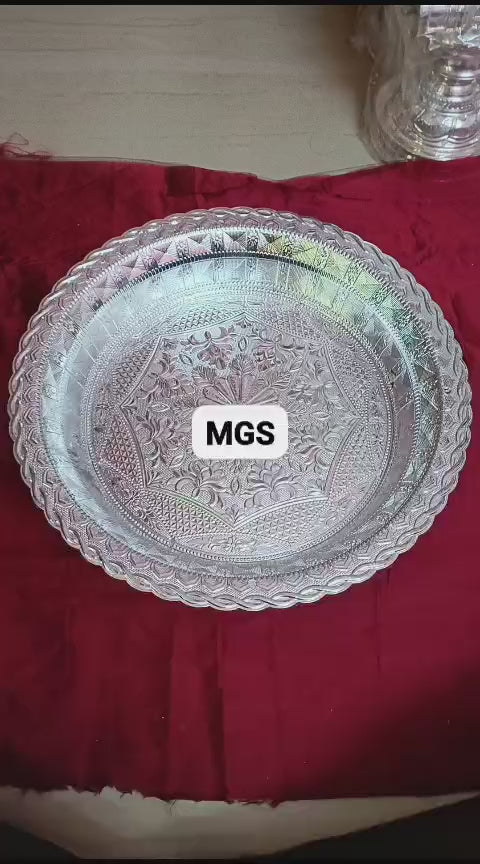 Big plate coated with silver